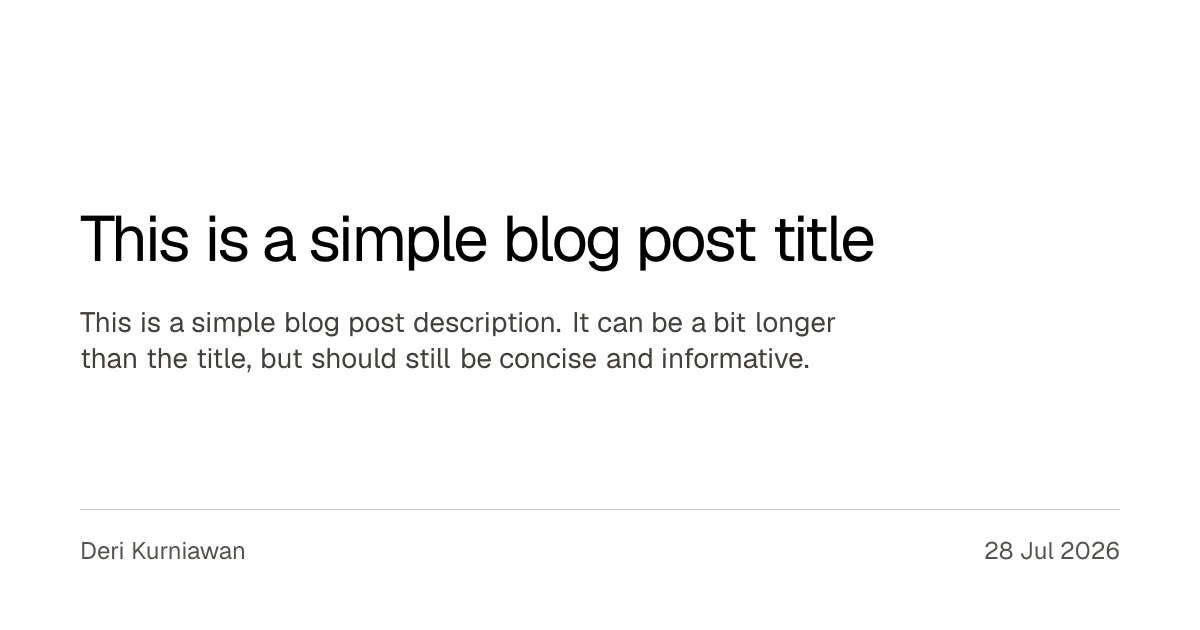 Blog Simple preview