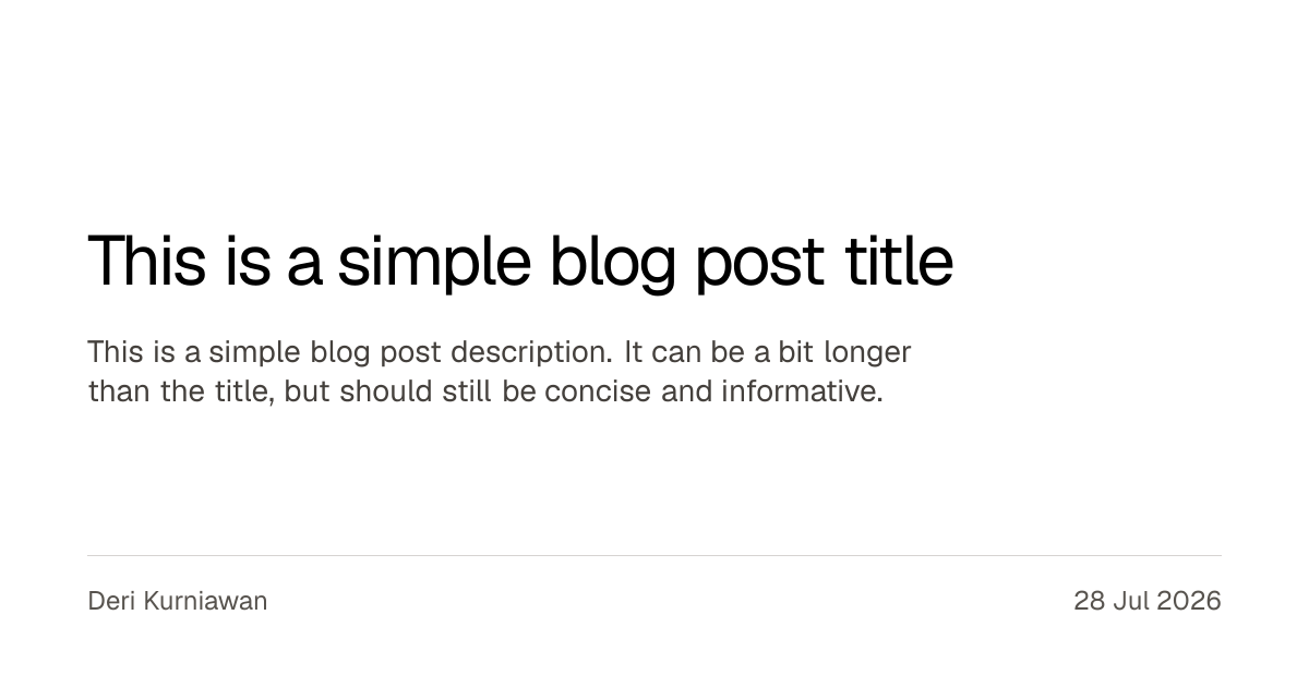 Blog Simple preview